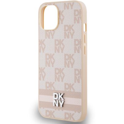 DKNY Pink iPhone 15 Case with Pattern DKNY Pink iPhone 15 Case with Pattern