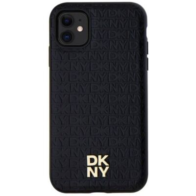 DKNY Black Leather iPhone 11 / Xr MagSafe Case - Phone Type DKNY Black Leather iPhone 11 / Xr MagSafe Case - Phone Type