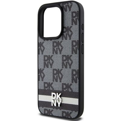 DKNY Black Leather Checkered iPhone 14 Pro Max Case DKNY Black Leather Checkered iPhone 14 Pro Max Case