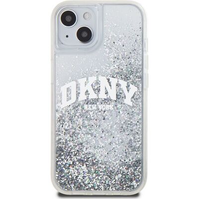DKNY White Liquid Glitter Big Logo iPhone Case - Smartphone Cover DKNY White Liquid Glitter Big Logo iPhone Case - Smartphone Cover