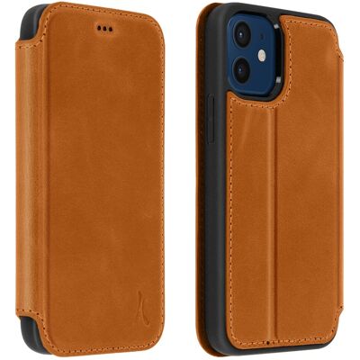 Akashi Leather iPhone 12 Mini Wallet Case - Card Holder & Video Support Akashi Leather iPhone 12 Mini Wallet Case - Card Holder & Video Support