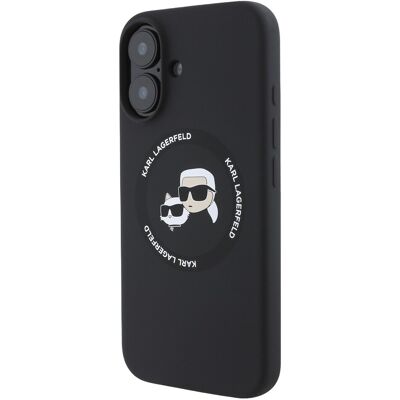 Karl Lagerfeld iPhone 16 Liquid Silicone Case - MagSafe, Black Karl Lagerfeld iPhone 16 Liquid Silicone Case - MagSafe, Black
