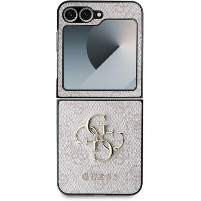 Guess Leather 4G Metal Logo Case for Samsung Galaxy Z Flip 6 Pink - Hardcase Guess Leather 4G Metal Logo Case for Samsung Galaxy Z Flip 6 Pink - Hardcase