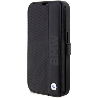 BMW iPhone 14 Pro Leather Textured&Stripe Case BMW iPhone 14 Pro Leather Textured&Stripe Case