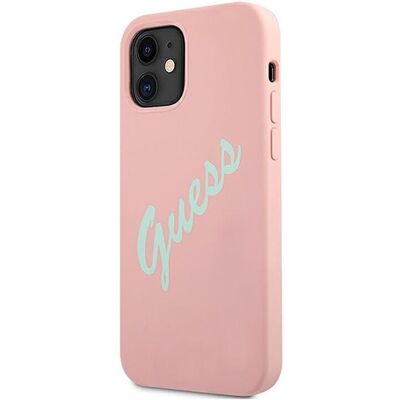 Guess iPhone 12 Mini Vintage Silicone Case - Pink/Green Guess iPhone 12 Mini Vintage Silicone Case - Pink/Green