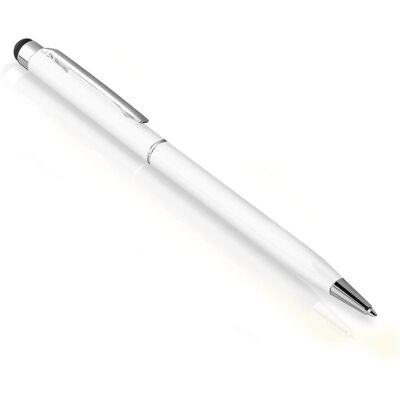 Avizar White Universal Touchscreen Stylus Pen with Ballpoint & Clip Avizar White Universal Touchscreen Stylus Pen with Ballpoint & Clip