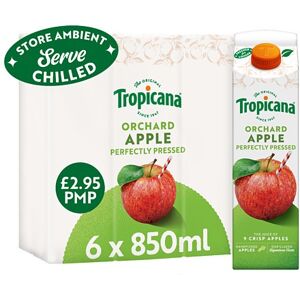 Tropicana Orchard Apple Fruit Juice 850ml (Pack Of 6) Tropicana Orchard Apple Fruit Juice 850ml (Pack Of 6)