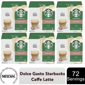 Nescafe Dolce Gusto Starbucks Coffee Pods 6x Boxes / 72 Caps Caffe Latte Nescafe Dolce Gusto Starbucks Coffee Pods 6x Boxes / 72 Caps Caffe Latte