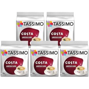 Tassimo Costa Americano Coffee Espresso T Discs 80 Cup Capsules Pack 5 X 16 Pods Tassimo Costa Americano Coffee Espresso T Discs 80 Cup Capsules Pack 5 X 16 Pods