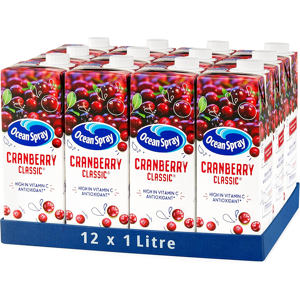 Ocean Spray Cranberry Juice - No Sugar - 12x1L Ocean Spray Cranberry Juice - No Sugar - 12x1L