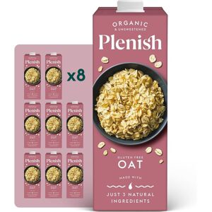Plenish Organic Unsweetened Oat Milk 1l (Pack Of 8) Plenish Organic Unsweetened Oat Milk 1l (Pack Of 8)