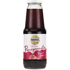 Biona Organic Pomegranate Juice 1l, Pack Of 6 - Pure, Pressed Fruit Juice - Fre Biona Organic Pomegranate Juice 1l, Pack Of 6 - Pure, Pressed Fruit Juice - Fre