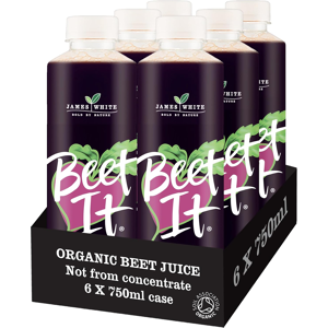 James White Organic Beetroot Juice 750ml Pet Bottles - Vegan, No Added Sugar (Pack Of 6) James White Organic Beetroot Juice 750ml Pet Bottles - Vegan, No Added Sugar (Pack Of 6)