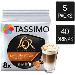 Tassimo Coffee Pods L'Or Latte Macchiato Caramel 5 Packs (40 Drinks) Tassimo Coffee Pods L'Or Latte Macchiato Caramel 5 Packs (40 Drinks)