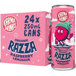 Karma Drinks Razza Raspberry Pink Lemonade - 24 X 250ml Cans - Natural Fizzy So Karma Drinks Razza Raspberry Pink Lemonade - 24 X 250ml Cans - Natural Fizzy So
