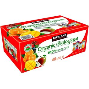 40 X 200ml Kirkland Signature Organic Juice Assorted Fruit Flavours Cartons 40 X 200ml Kirkland Signature Organic Juice Assorted Fruit Flavours Cartons