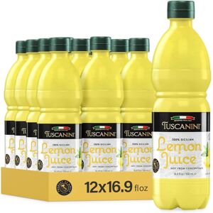 Tuscanini 100% Sicilian Lemon Juice, Not From Concentrate, 500ml (Pack Of 12) N Tuscanini 100% Sicilian Lemon Juice, Not From Concentrate, 500ml (Pack Of 12) N