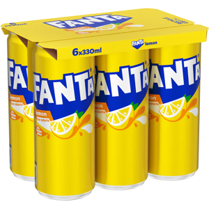 4 X Fanta Lemon Cans 6 Pk 6x330ml 4 X Fanta Lemon Cans 6 Pk 6x330ml