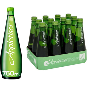 Appletiser Gently Sparkling Apple Juice Drink Glass Bottle 750ml - Pack Of 12 Appletiser Gently Sparkling Apple Juice Drink Glass Bottle 750ml - Pack Of 12
