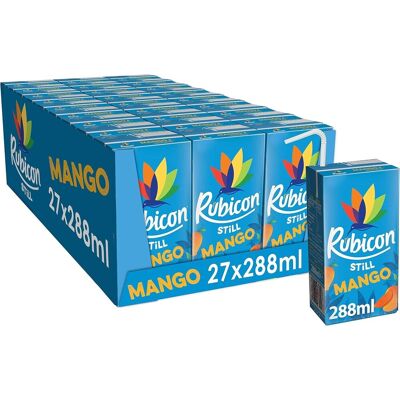 Rubicon Still Mango Juice - Made With Real Handpicked Fruit Mango-27 X 288ml Rubicon Still Mango Juice - Made With Real Handpicked Fruit Mango-27 X 288ml