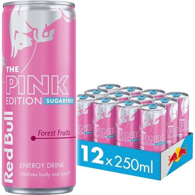 Red Bull Energy Drink Sugar Free Pink Edition Forest Fruits 250ml X 12 Pack Red Bull Energy Drink Sugar Free Pink Edition Forest Fruits 250ml X 12 Pack
