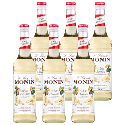 Monin White Chocolate Syrup 70cl Coffee Cocktail Dessert Drinks - Pack Of 6 Monin White Chocolate Syrup 70cl Coffee Cocktail Dessert Drinks - Pack Of 6