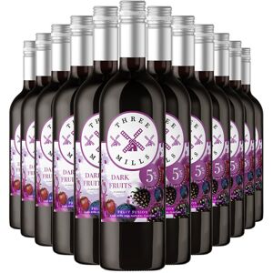 Three Mills 5% Abv Dark Fruits Fruit Fusion British Made Wine 12 X 75cl Bottle Three Mills 5% Abv Dark Fruits Fruit Fusion British Made Wine 12 X 75cl Bottle