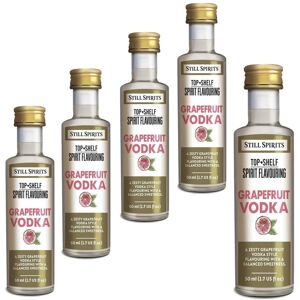 5x Still Spirits Top Shelf Grapefruit Vodka Essence Flavours 2.25l 5x Still Spirits Top Shelf Grapefruit Vodka Essence Flavours 2.25l