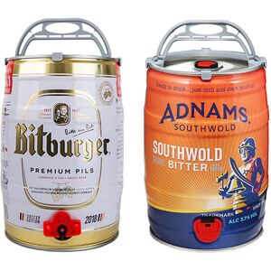 Mini Keg Pair – Bitburger 4.8% Pilsner & Adnams Southwold Bitter 3.7% – 2 X 5l Mini Keg Pair – Bitburger 4.8% Pilsner & Adnams Southwold Bitter 3.7% – 2 X 5l