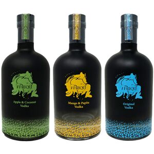 Afrique Vodka Apple & Coconut + Mango & Papita + Original – 70cl Each – 35% & 40 Afrique Vodka Apple & Coconut + Mango & Papita + Original – 70cl Each – 35% & 40