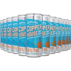 Adnams Copper House Dry Gin & Tonic 8% Abv 12 X 250ml Cans - Ready-To-Drink G&t Adnams Copper House Dry Gin & Tonic 8% Abv 12 X 250ml Cans - Ready-To-Drink G&t