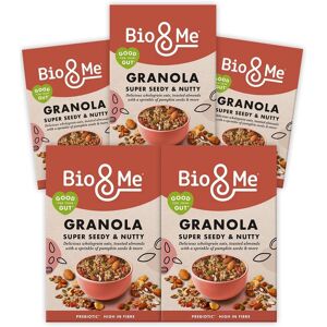 Bio&me Super Seedy And Nutty Granola 5-Pack (5 X 360g) – Vegan, High Fibre, N Bio&me Super Seedy And Nutty Granola 5-Pack (5 X 360g) – Vegan, High Fibre, N