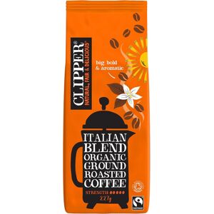 Clipper Organic Roast & Ground Italian Style Coffee 8x227g Fairtrade Ground C Clipper Organic Roast & Ground Italian Style Coffee 8x227g Fairtrade Ground C