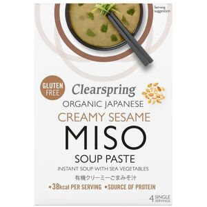 Clearspring Organic Japanese Creamy Sesame Instant Miso Soup - Soup Clearspring Organic Japanese Creamy Sesame Instant Miso Soup - Soup