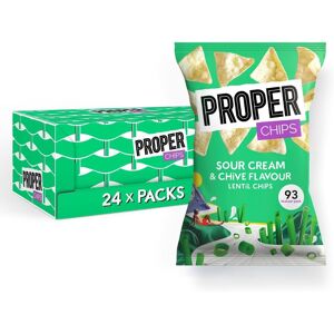 Proper - Lentil Chips Flavoured With Sour Cream & Chives Vegan & Gluten Free Proper - Lentil Chips Flavoured With Sour Cream & Chives Vegan & Gluten Free