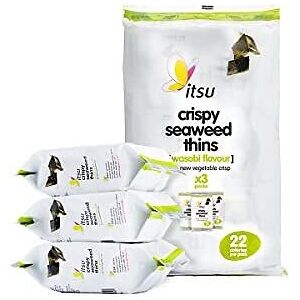 Itsu Wasabi Crispy Seaweed Thins Multipack Healthy Snack 5g Pack Of 18,Itsu Was Itsu Wasabi Crispy Seaweed Thins Multipack Healthy Snack 5g Pack Of 18,Itsu Was