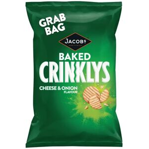 Jacobs Crinklys Cheese And Onion Grab Bag 45g (Pack Of 30) 27812 Jacobs Crinklys Cheese And Onion Grab Bag 45g (Pack Of 30) 27812