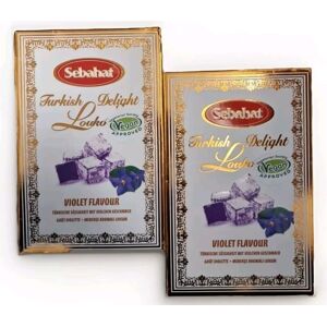 Turkish Delight Loukoum Sebahat Gift Box. Violet Flavour Pack Of 2 Boxes Turkish Delight Loukoum Sebahat Gift Box. Violet Flavour Pack Of 2 Boxes