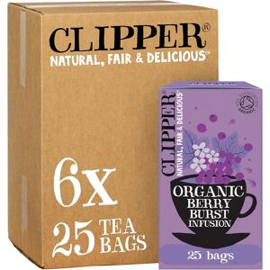 Clipper Organic Berry Burst Tea Bags 150 Infusion Blackcurrant & Mix Fruit Te Clipper Organic Berry Burst Tea Bags 150 Infusion Blackcurrant & Mix Fruit Te