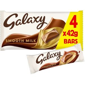 Galaxy Smooth Milk Chocolate Snack Bars Multipack Vegetarian 4x42g - 15 X 168g M Galaxy Smooth Milk Chocolate Snack Bars Multipack Vegetarian 4x42g - 15 X 168g M