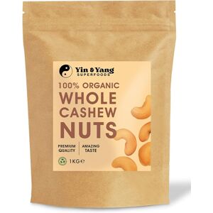 Organic Cashew Nuts 1kg Whole, Raw, 100% Natural, By Yin & Yang Superfoods. Pre Organic Cashew Nuts 1kg Whole, Raw, 100% Natural, By Yin & Yang Superfoods. Pre
