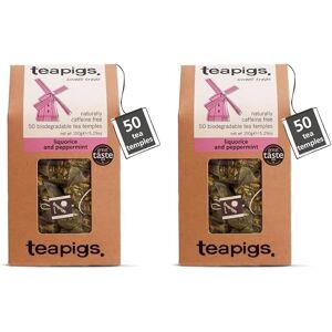 Teapigs Liquorice And Peppermint Tea Made With Whole Flowers (2 Pack Of 50 Tea Teapigs Liquorice And Peppermint Tea Made With Whole Flowers (2 Pack Of 50 Tea