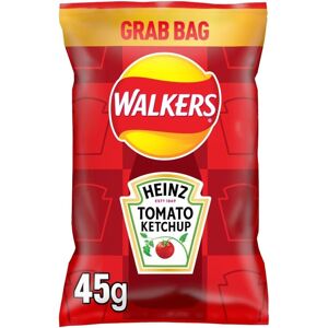 Walkers Heinz Tomato Ketchup Grab Bag Crisps 45g (Case Of 32) Walkers Heinz Tomato Ketchup Grab Bag Crisps 45g (Case Of 32)