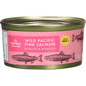 Morrisons Skinless And Boneless Pink Salmon, 170 G, Pack Of 12 Morrisons Skinless And Boneless Pink Salmon, 170 G, Pack Of 12