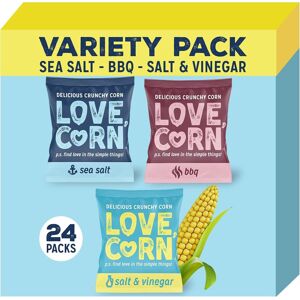 love Corn Love Corn Variety Pack 8x Sea Salt, 8x Bbq, 8x Salt & Vinegar 20g Healthy love Corn Love Corn Variety Pack 8x Sea Salt, 8x Bbq, 8x Salt & Vinegar 20g Healthy