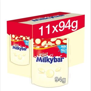 Milkybar White Chocolate Giant Bar Buttons Sharings Bags, 11 X 94 G 12g Milkybar White Chocolate Giant Bar Buttons Sharings Bags, 11 X 94 G 12g