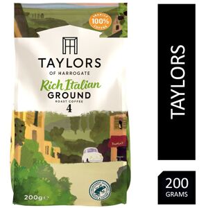 Taylors Of Harrogate Rich Italian Ground Coffee 6 X 200g Taylors Of Harrogate Rich Italian Ground Coffee 6 X 200g