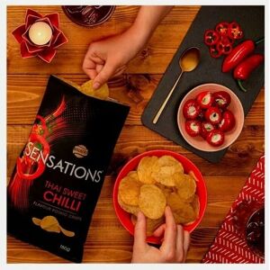 Walkers Sensations Thai Sweet Chilli Sharing Crisps 18 X 65g Box Rrp £1.25 Walkers Sensations Thai Sweet Chilli Sharing Crisps 18 X 65g Box Rrp £1.25