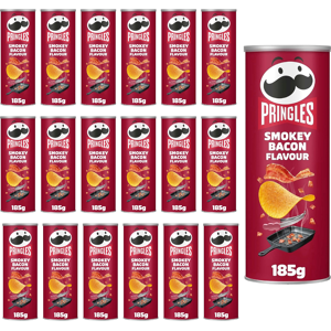 19 X Pringles Smokey Bacon Flavour Sharing Crisps 165g 19 X Pringles Smokey Bacon Flavour Sharing Crisps 165g
