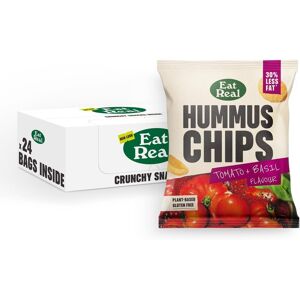 Eat Real, Hummus Chips, Tomato And Basil, 24 X 22g, Gluten-Free Crisps Multipac Eat Real, Hummus Chips, Tomato And Basil, 24 X 22g, Gluten-Free Crisps Multipac
